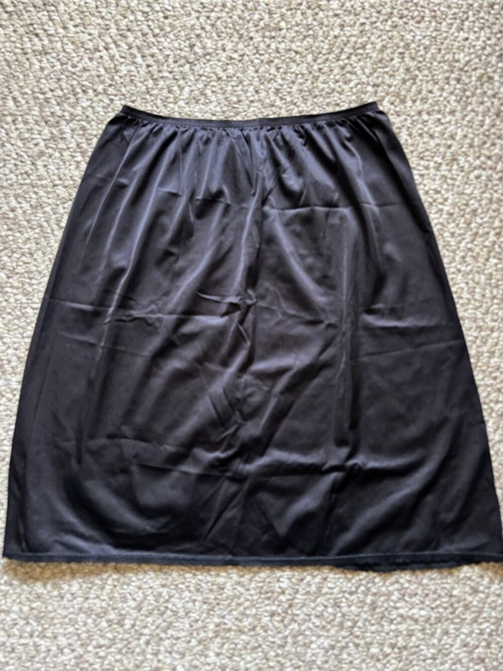 Vintage Black Nylon Slip by Vanity Fair